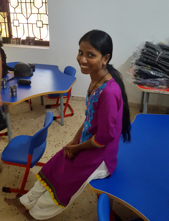 Neeta, the voluntary helper & translator — Picture by Goa Outreach